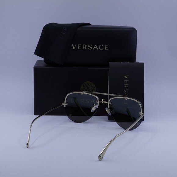 Versace VE2231 12526G Aviator Sunglasses – Gold\\Grey